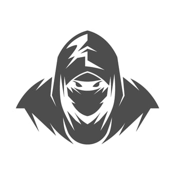 Ninja logo icon design vector