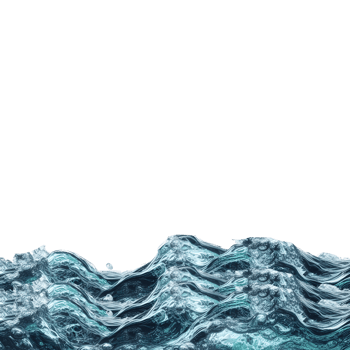 water ocean waves on transparent background png