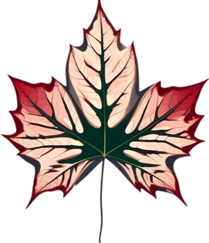 An image of a stylized leaf. AI-Generated. png