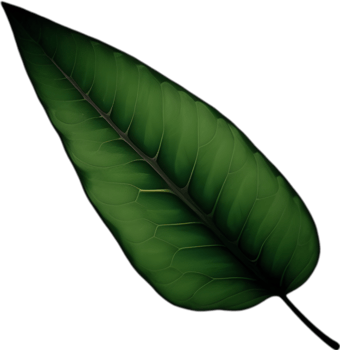 An image of a stylized leaf. AI-Generated. png