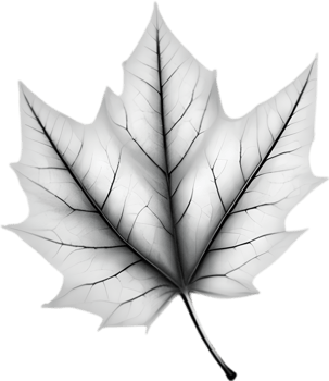 An image of a stylized leaf. AI-Generated. png