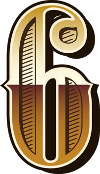 western gradient alphabet letters vintage numbers png