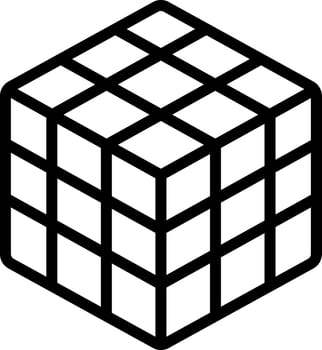 Black line icon for logic game vector