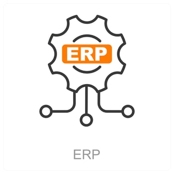 ERP and efficiency icon concept vector