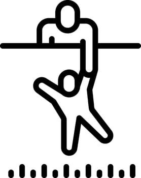 Black line icon for help vector