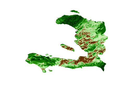 Haiti Topographic Map 3d realistic map Color 3d illustration png