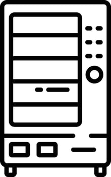Vending Machine outline illustration vector