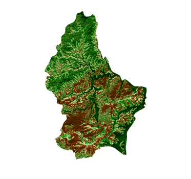 Luxembourg Topographic Map 3d realistic map Color 3d illustration png