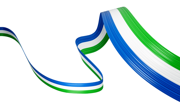 3d Flag Of Sierra Leone, 3d Wavy Shiny Sierra Leone Ribbon , 3d illustration png