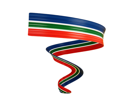 3d Flag Of South Africa, 3d Waving Ribbon Flag Of South Africa, 3d illustration png