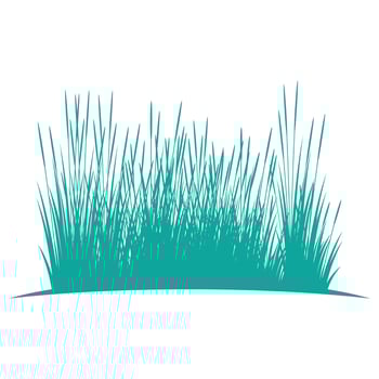 Grass logo template element and symbol vector