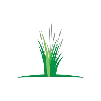 Grass logo template element and symbol vector