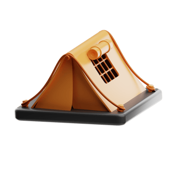 Camp Tent camping illustration 3d png