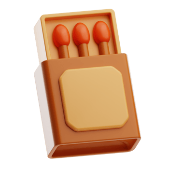Match Box camping illustration 3d png