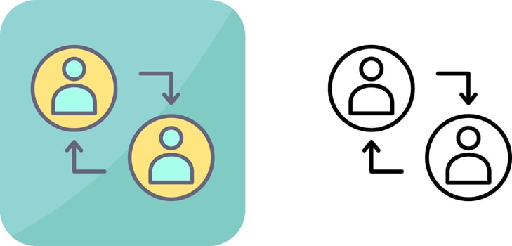 Connected Profiles Icon Design vector