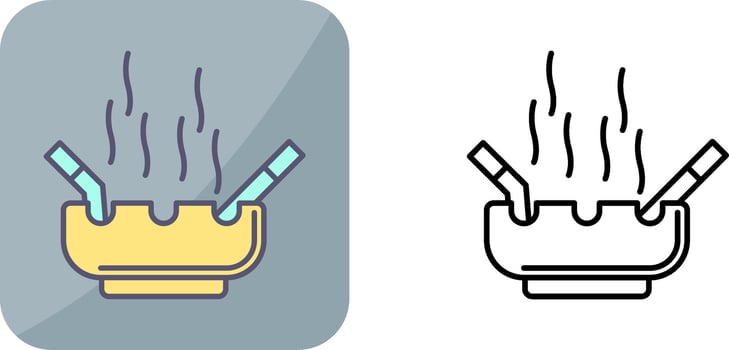 Ashtray Icon Design vector