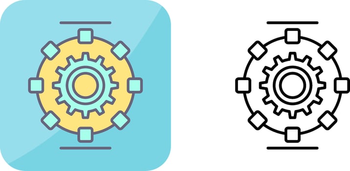 Automated Process Icon Design vector