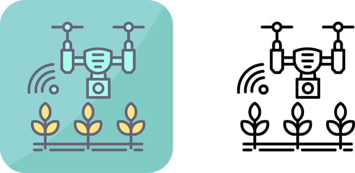 Smart Farm Icon Design vector