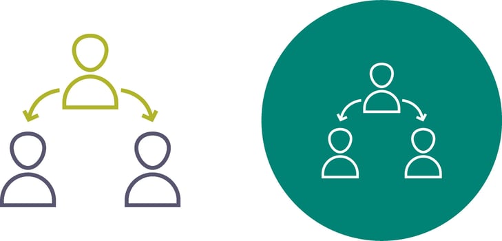 Unique Connected Users Icon Design vector