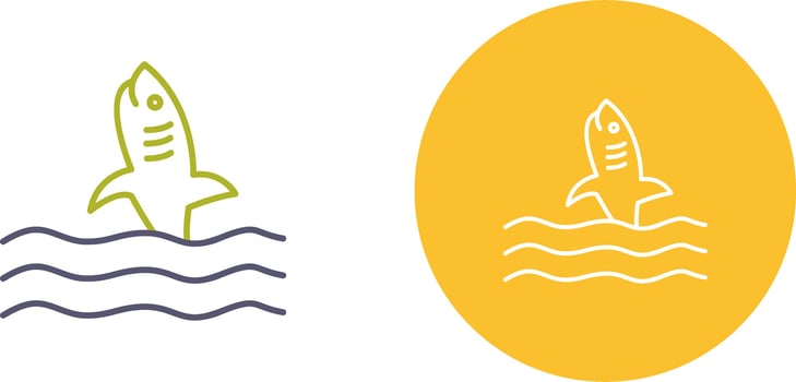 Dangerous Shark Icon Design vector