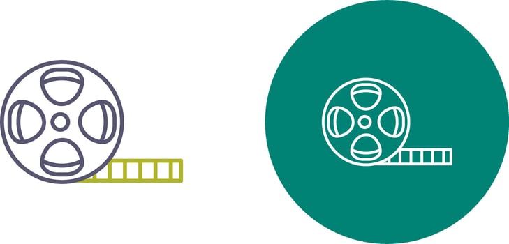 Film Reel Icon Design vector