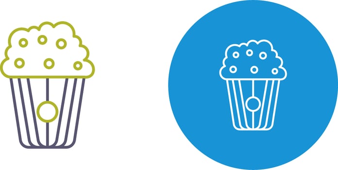 Pop corn Icon Design vector