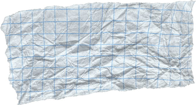 White Torn Crumpled Checkered Paper Piece png