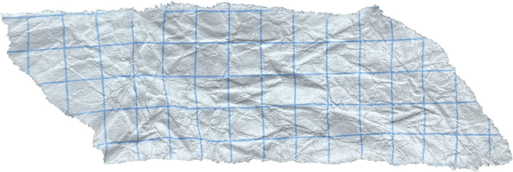 White Torn Crumpled Checkered Paper Piece png