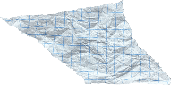 White Torn Crumpled Checkered Paper Piece png