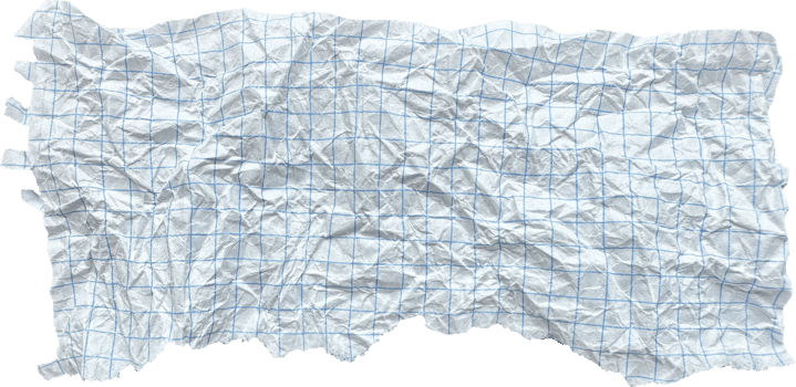 White Torn Crumpled Checkered Paper Piece png