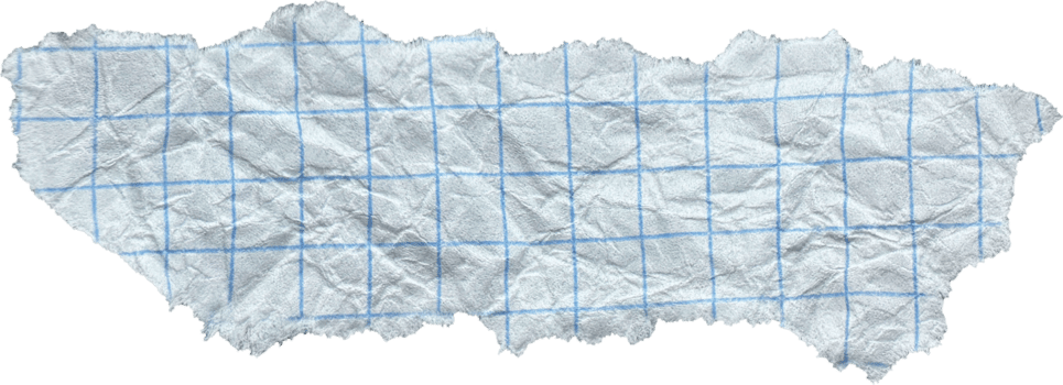 White Torn Crumpled Checkered Paper Piece png