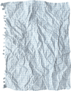 White Torn Crumpled Checkered Paper Piece png