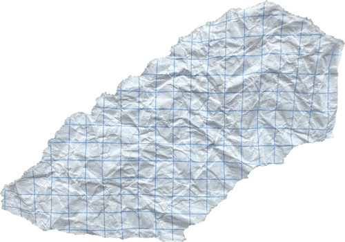 White Torn Crumpled Checkered Paper Piece png