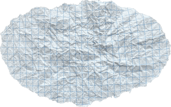 White Torn Crumpled Checkered Paper Piece png