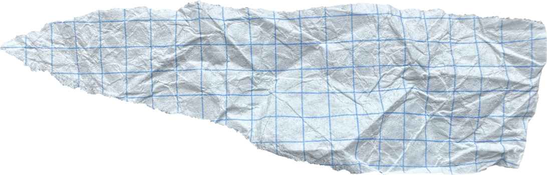 White Torn Crumpled Checkered Paper Piece png