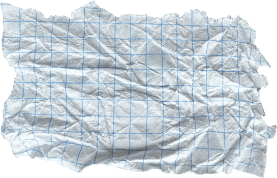 White Torn Crumpled Checkered Paper Piece png