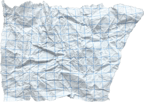 White Torn Crumpled Checkered Paper Piece png