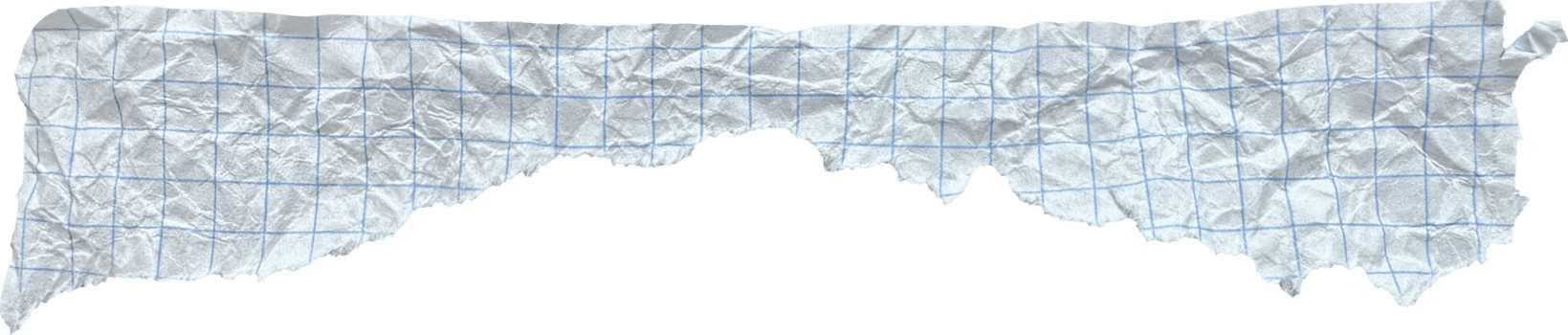 White Torn Crumpled Checkered Paper Piece png