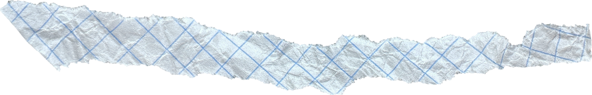 White Torn Crumpled Checkered Paper Strip png