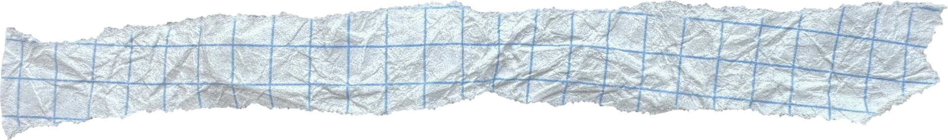 White Torn Crumpled Checkered Paper Strip png
