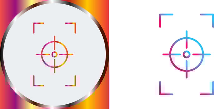 Unique Focus Vertical Icon Design vector