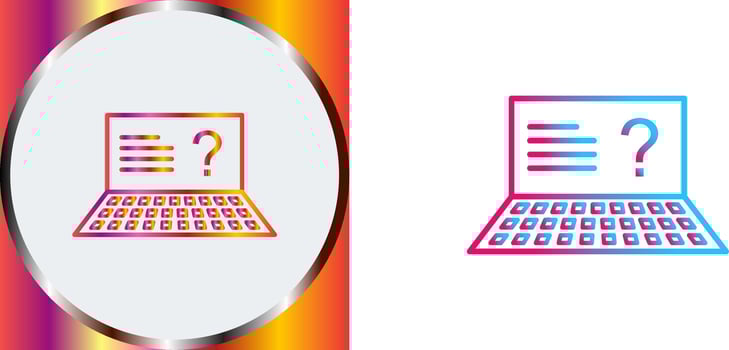 Unique Online Exam Icon Design vector