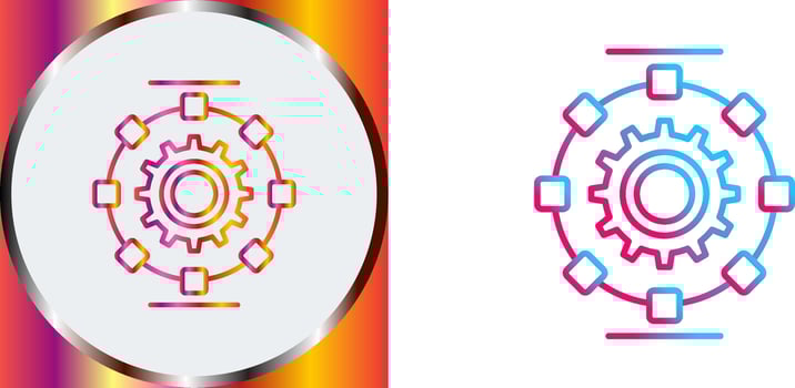Automated Process Icon Design vector
