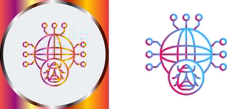 Global Malware Icon Design vector