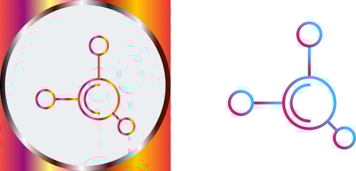 Molecule Icon Design vector