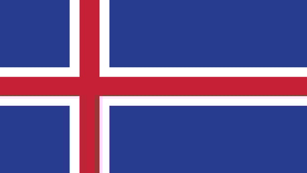 Iceland flag free llustration vector