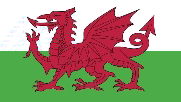 Wales flag free llustration vector