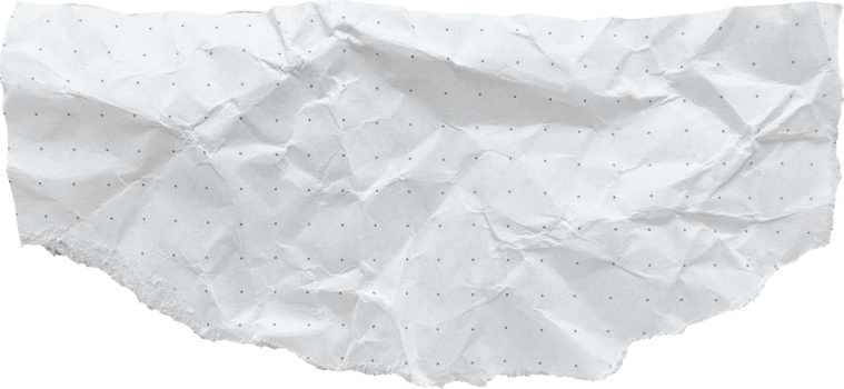 White Torn Crumpled Old Dotted Paper Piece png