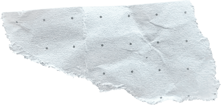 White Torn Crumpled Old Dotted Paper Piece png