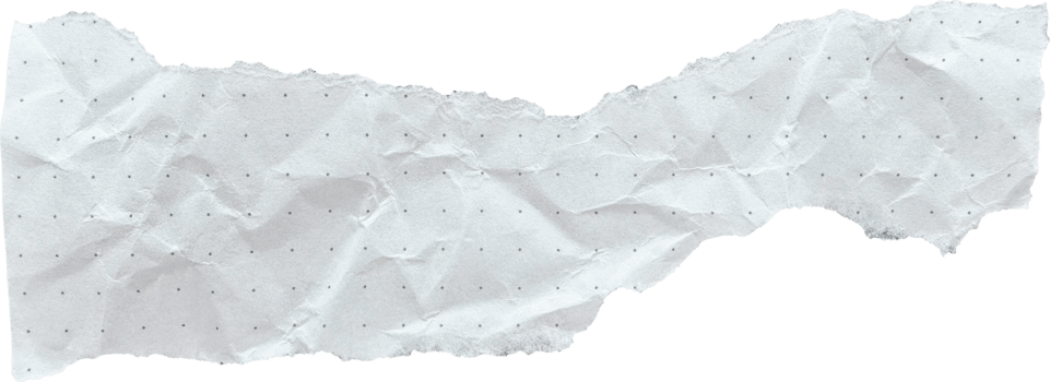 White Torn Crumpled Old Dotted Paper Piece png